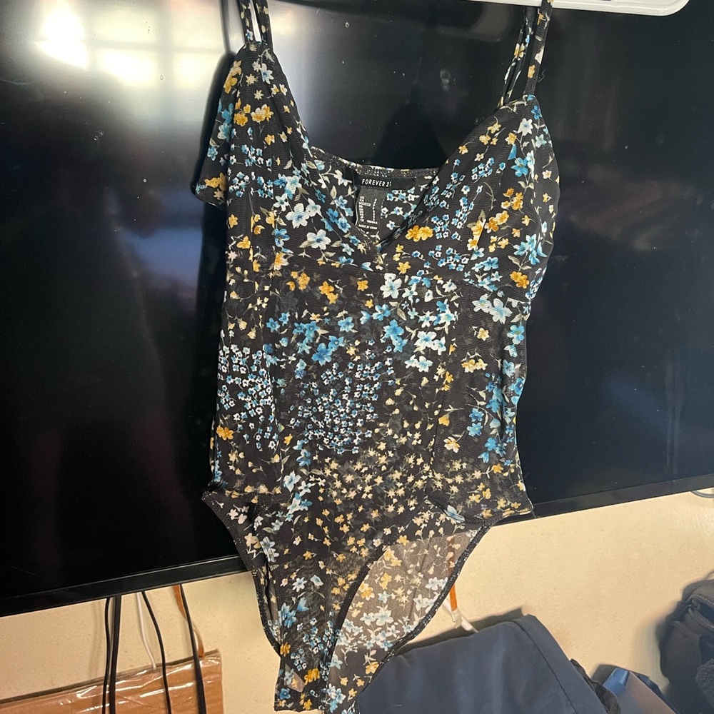 Flowery bodysuit